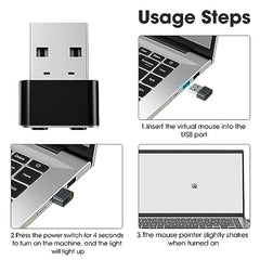 Verilux USB Mouse Jiggler 3 Modes Memory Switch for Windows Mac | Automatic Movement Simulation, Keeps Screen Active, Driver-Free Plug-And-Play, Separate Mode and On/Off Buttons