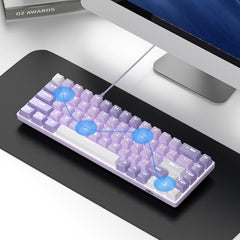MageGee Portable 60% Mechanical Gaming Keyboard, MK-Box LED Backlit Compact 68 Keys Mini Wired Office Keyboard with Blue Switch for Windows Laptop PC Mac - Blue/White