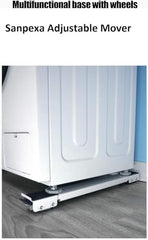 SANPEXA Washing Machine Refrigerator Mobile Base, Washing Machine Stand Multi Functional Movable Adjustable Base, Appliances Roller Pairs Heavy Duty, for Dryer and Refrigerator