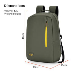 Nasher Miles Madison Passenger Workpack 22 Liters Water Resistant, Padded, Premium Reversed Polyester Black Yellow Laptop Backpack | USB charging| Unisex | Ideal For Office (Black & Yellow)