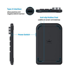 HUION Keydial Mini K20 Bluetooth 5.0 Express Key Remote Control Shortcut Keyboard with Dial 18 Customized Keys for Graphic Tablets, MAC, Laptop, Phone Surface PRO