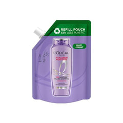 L'Oreal Paris Hyaluron Moisture Shampoo Refill - Hyaluronic Acid, 500ml | 500ml refill for dry, dehydrated hair. Provides 72 hours hydration, leaving hair soft, shiny, & bouncy. Ideal for daily wash.