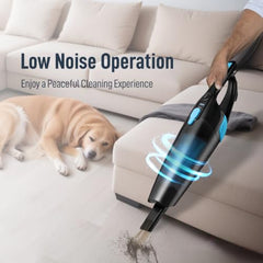 KENT Dash Vacuum Cleaner | 600W | High Suction Power >16 kPa | Cyclone5 Technology and HEPA Filter | Bagless Design | Ideal for Floor, Curtain, Carpet, Sofa & Car | Black & Blue