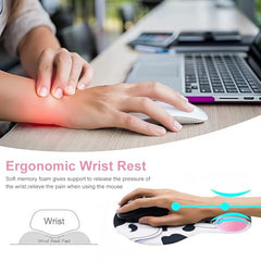 ZORBES® Mouse Pad with Wrist Support, Funny Cat Ergonomic Mouse Pad | I'm Fine Motivational Memo Design, Soft Gel Rest, Non-Slip Mouse Mat for Office Home