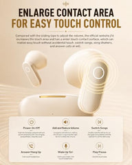 TWS G12 Bluetooth 5.4 Wireless Earbuds with ENC Noise Cancellation, Deep Bass Stereo Sound, HD Calling Mic, Touch Control, 50H Playtime, USB-C Fast Charging Case, Low Latency TWS Earphones