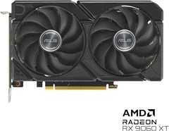 ASUS Dual Radeon™ RX 9060 XT 16GB GDDR6, AMD Radeon™ RX 9060 XT,Digital Max Resolution 7680 x 4320, Yes x 1 (Native HDMI 2.1b), Yes x 2 (Native DisplayPort 2.1a), HDCP Support Yes (2.3)