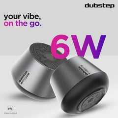 Dubstep Pop 600 Wireless Speaker, 15 Hrs Playtime, 52mm Driver, TWS Pairing, 6W Output Bluetooth Speakers (Grey)