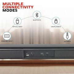 Honeywell Moxie V500 10W Portable USB Wired Soundbar, Speaker for PC,Desktop and Laptop with Volume Control and 3.5 mm AUX,2.0 Channel,52mmX2 Drivers,Plug &Play,2 Yrs Maufacuturer Warranty
