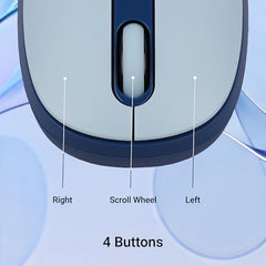 ZEBRONICS Groot Wireless Mouse, Dual Mode (2.4GHz + BT), Upto 1600 DPI, Silent Operation, 3 Buttons, Comfortable & Ergonomic, for Mac | Laptop | Computer, with 2 Years Warranty (Blue)