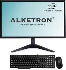 ALKETRON All-in-One Desktop PC- 20-Inch Display, 16GB RAM, 512GB SSD, Intel Processor, UHD 4K Graphics, WiFi 6, BT 5.2, Windows11 + MS Office(Lifetime), 1+3 Year Warranty(Standard+ Edition 2026 Model)