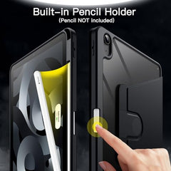 JETech 360° Rotating Case for iPad Air 11" M4/M3/M2 & Air 5/4 10.9", Black