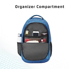 Safari Omega spacious/large laptop backpack with Raincover, college bag, travel bag for men and women, Black, 30 Litre