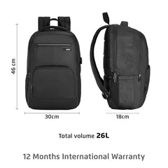 Safari Nex 26L Laptop Backpack Bag for Men and Women, Ideal for Office Use/School/College, 2 Compartment, Rain Cover, Antitheft Pocket, USB Port, Trolley Sleeve & Organizer, Olive