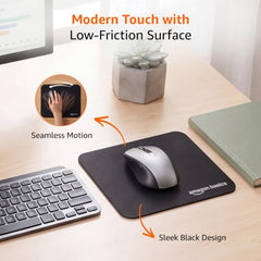 Amazon Basics Large Extended Computer Rectangular Mouse Pad, 16.7 x 35.7 inch, Black