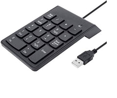 SMARTTECH USB Wired Numeric Keypad, Portable Number Pad with 18 Keys, Plug & Play External Numpad for Laptop PC Computer, Slim Compact Design for Office Accounting Data Entry Windows Mac