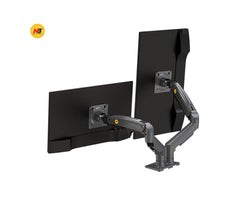TECVITY - F160 17" to 30" Gas-Strut Dual Monitor Desk Mount Arm 17" - 30" up to 9 Kg per Arm