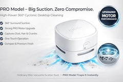 5 LEAFé : JOURNEY TO HEALTH Panda Mini Vacuum Cleaner for Desk (with Nozzle), 500 Pa Powerful Suction, USB Rechargeable Handheld Table Dust Cleaner for Keyboard, Laptop, Car Interior