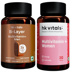 hk vitals Bi-Layer Multivitamin Plus Men + Women, 2 x 30 Tablets