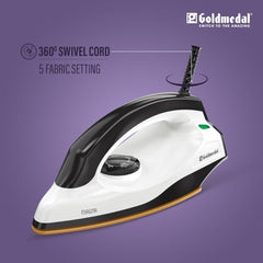 Goldmedal Glide 1100W Dry Iron | Non-stick Weilburger Premium
