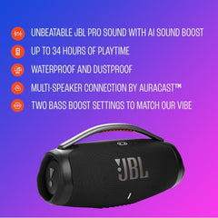 JBL Boombox 4, Wireless Portable Bluetooth Speaker, 34H Playtime Blue