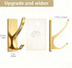 iSTAR Self Adhesive Wall Hook Heavy Duty Metal Stick-On Door Hanger Hook for Hanging Towel, Purse, Robe, Backpack, Jacket, Clothes, Bags - Wall Hooks Set for Bathroom & Kitchen (Pack of 4) (Rose Gold)