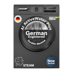 Bosch 7 kg 5 Star Front Load Fully-Automatic Washing Machine, Antibacterial Tech, AI ActiveWater, 15 Wash Programs, 53L Large Drum, SoftCare Paddle, Silver, WAJ24266IN (2026 Model)