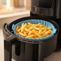 Air Fryer Silicone Liners Reusable – 6 Pack Food Grade Non-Stick Silicone Air Fryer Basket Bowl, Heat Resistant Baking Tray for Airfryer Oven Microwave, Easy Clean Safe Air Fryer