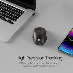 Portronics Toad 35 Wireless Mouse with 2.4 GHz Wireless, Adjustable Sensitivity, USB Receiver, Ergonomic Design, for Laptops, Desktops PC, Mac (Black)