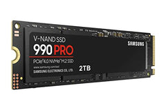Samsung 990 PRO w/Heatsink SSD 2TB PCIe 4.0 M.2 Internal Solid State Hard Drive, Fastest Speed for Gaming, Heat Control, Direct Storage and Memory Expansion, Compatible w/ Playstation5, MZ-V9P2T0CW