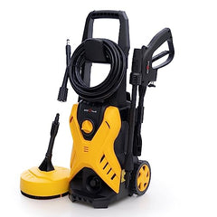 ResQTech Pw-107 1900 Watt 150 Bar High Pressure Washer for Car,Bike and Home - 2 Year Warranty - Foam Cannon - 90 Degree Nozzle - Rotary Turbo Nozzle - 7 M Hose Pipe/10 M Power Cord - Copper Winding