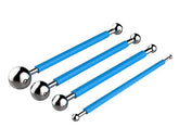 SYGA DIY Cake Tools, AmyTalk 4Pcs Metal Ball Baking Fondant Cake Tools Stainless Steel 8 Head Pen for Sugar Flower