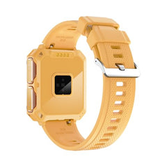 WatchOut WearPods Smartwatch with Wireless Earbuds, GPS Fitness Tracker, Music Storage, Heart Rate, Always-on HD Display, Best Headphones & Smart Watch in one Gift (Orange Army)