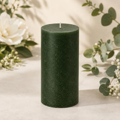 C Lal & Sons Silver Pillar Candle 2x2 Inch | Long Burning Decorative Wax Candle | 20H Burn Time | Unscented Candle for Home Décor, Wedding Decoration, Prayer, Meditation, Festivals & Romantic Ambience