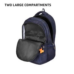 Safari Omega spacious/large laptop backpack with Raincover, college bag, travel bag for men and women, Black, 30 Litre