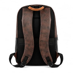 Treggo Premium 30L Anti-Theft Faux Leather Laptop Backpack for Men & Women, Water Resistant Large Travel Daypack, College School Office Casual Backpack with Laptop Compartment