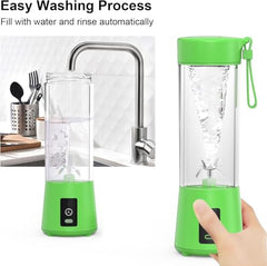 New Portable Electric Nail Drill Juicer 380ML USB Rechargeable Blender Heavy Duty Juicer, 6 Blades, Mini Handheld Fruit Hand Mixer for Home & Outdoor Use (Multicolor)