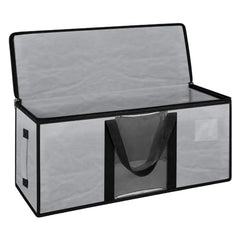 Storite Jumbo Super-Size 81 L Canvas Moisture Proof Heavy Duty Storage Bag | for Toys/Stationery/Blankets/Clothes/Moving Bags MultiPurpose With Strong Reinforced Handles Rectangular Cream (87x26x36 cm)