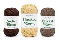 Craft Affair | Crochet Bloom Cotton Yarn 8ply (Each Color 2mm, 77Meter, 50Gram) 100% Pure Cotton | for Knitting Yarn | Craft & DIY Project: Grey, Pink, Off White