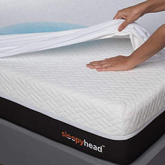 Sleepyhead Bamboo Terry Waterproof Mattress Protector; (75 x 36 Single Size; White)