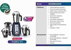 BOSCH TrueMixx 750 W Mixer Grinder, 750W 3 Jar Green MG4413C4GI