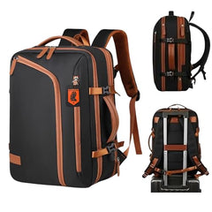 KARRIER 50L CrossZip Laptop Backpack for Men & Women, Spacious Padded Laptop Bag with Multiple Compartments for Office, College, Work & Travel, Cream**
