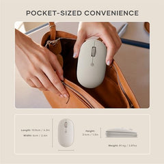 SATECHI OntheGo Bluetooth Mouse, Connect Up to 3 Devices, for Laptop, Black
