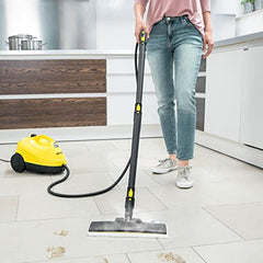 KARCHER SC 2 EasyFix Steam Cleaner, 1500W, 3.2 Bar Pressure, 1200L Steam/L Water, Chemical Free Cleaning, Removes 99.99% Viruses & Bacteria, EasyFix Floor Kit, Ideal for Home Use, German Tech, White
