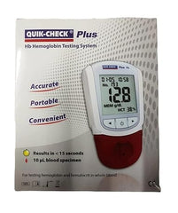 QUIK-CHECK Plus Hb Hemoglobin Testing System Meter with 60 Strips | Accurate Digital Hemoglobin Monitor | Easy & Fast Testing Device