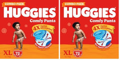 Huggies Comfy Pants Baby Diaper, Large (L) Size (9-14 Kgs), Pack of 192 (96 count, Pack of 2)