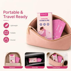 MILDCARES Disposable Stand and Pee Device for Women (Pack of 2, 10 Units Each) | Hygienic Female Urination Device | Ideal for Travel, Public Toilets, Camping & Pregnancy Use