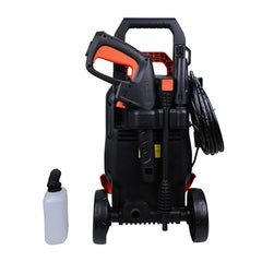 BLACK+DECKER BEPW1600 1300W 1600 PSI 110 Bar Pressure Washer for Car, Bike, Home & Garden Cleaning Use with Multiple Accessories Included, 1 Year Warranty, Orange & Black