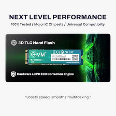 EVM 1TB M.2 SATA SSD 2280 | Internal SSD | Up to 550MB/s Read 370MB/s Write | Laptop Desktop Upgrade Storage | 5 Year Warranty (EVMM2/1TB)