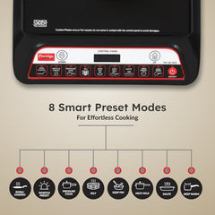 Prestige PIC 20 WIZ 1600W Induction Cooktop(Black, Automatic Whistle Counter, Indian Menu Option)