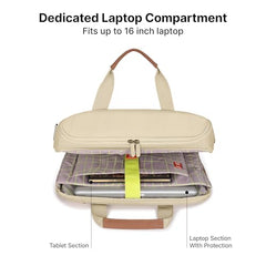 uppercase Omega 02 Pro Messenger Bag 15.6" Laptop Bag 14L Steel Blue | For Men & Women 3 Compartments Fits MacBook & Tablet Padded Scratch Proof Detachable Strap Front Zipper Pocket Trolley Sleeve